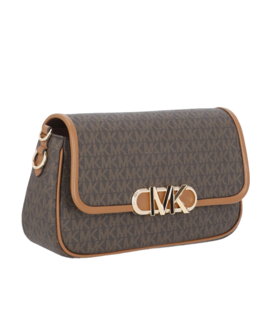 Michael Michael Kors Monogram-pattern Logo-plaque Bag In Black