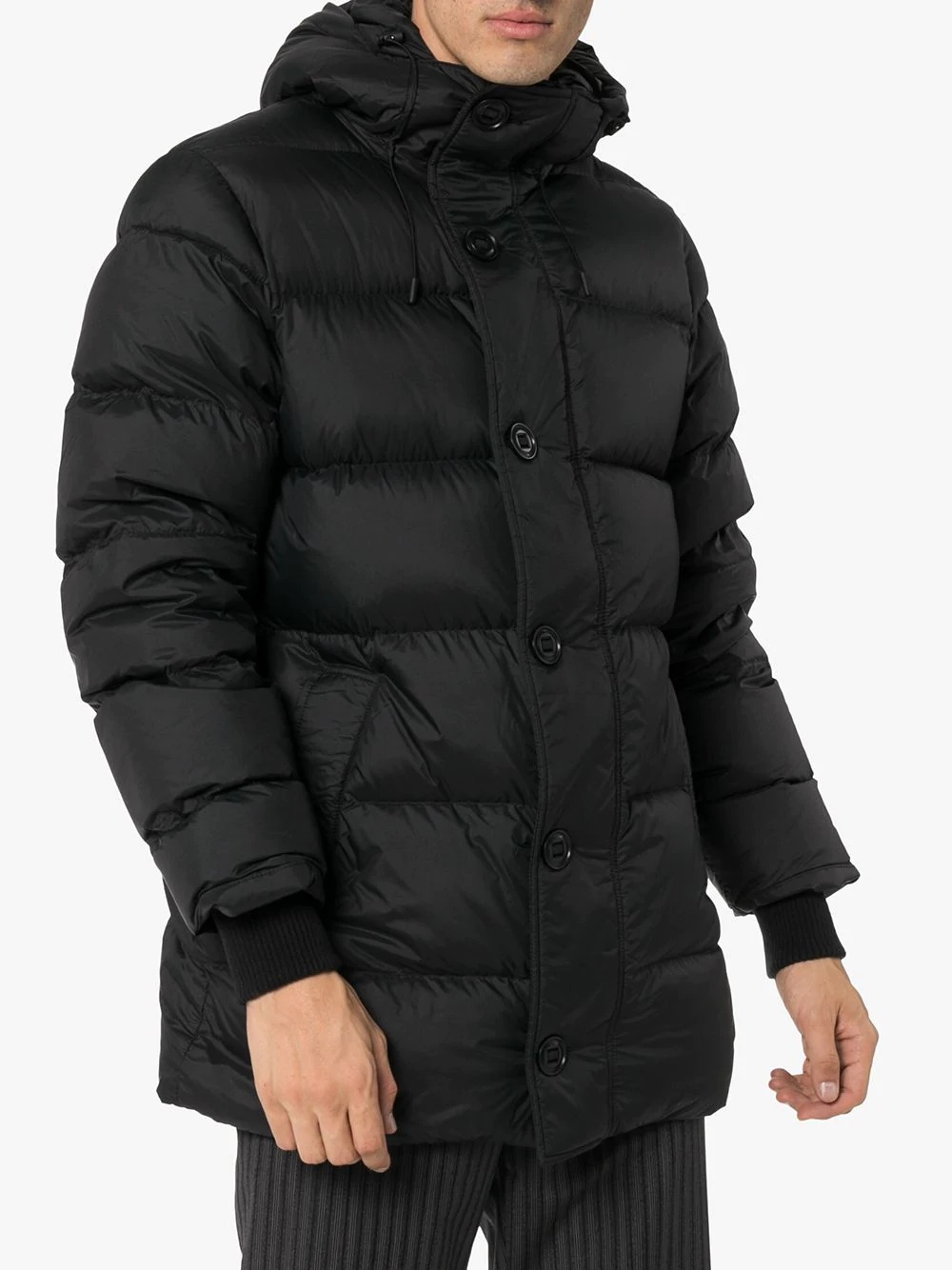 Canada Goose Vernon Logo Down Jacket In Black