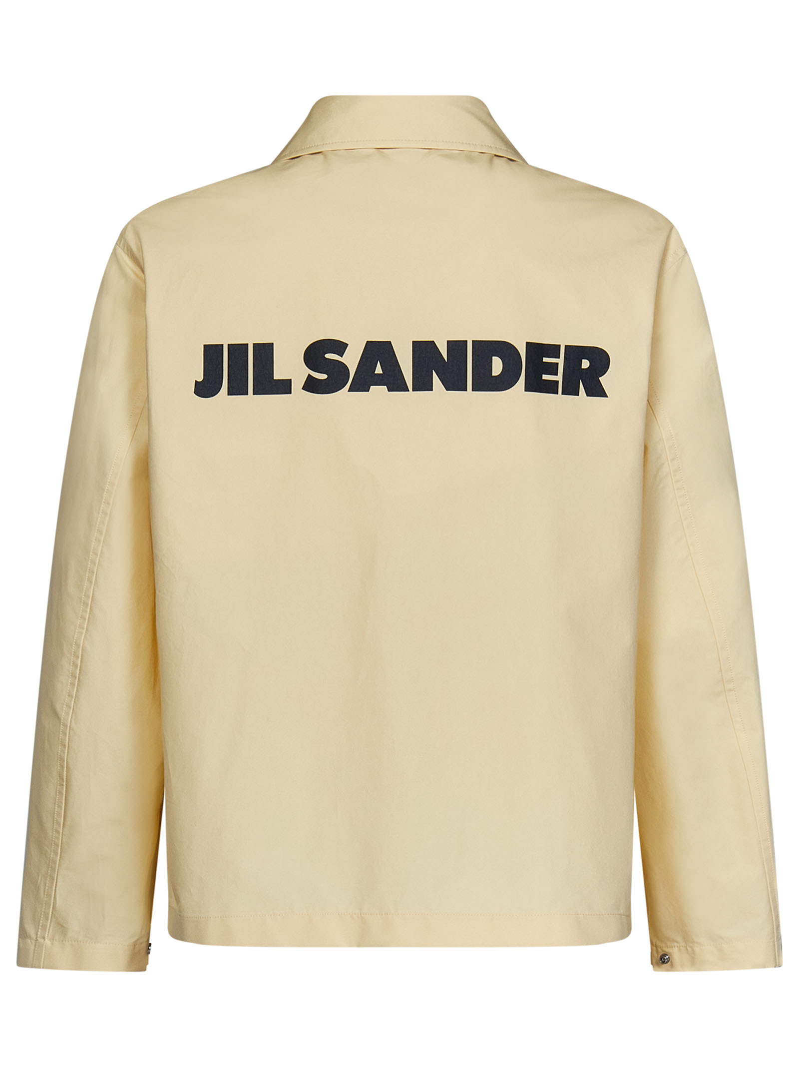 Jil Sander Logo Printed Long-sleeved Jacket In Yellow