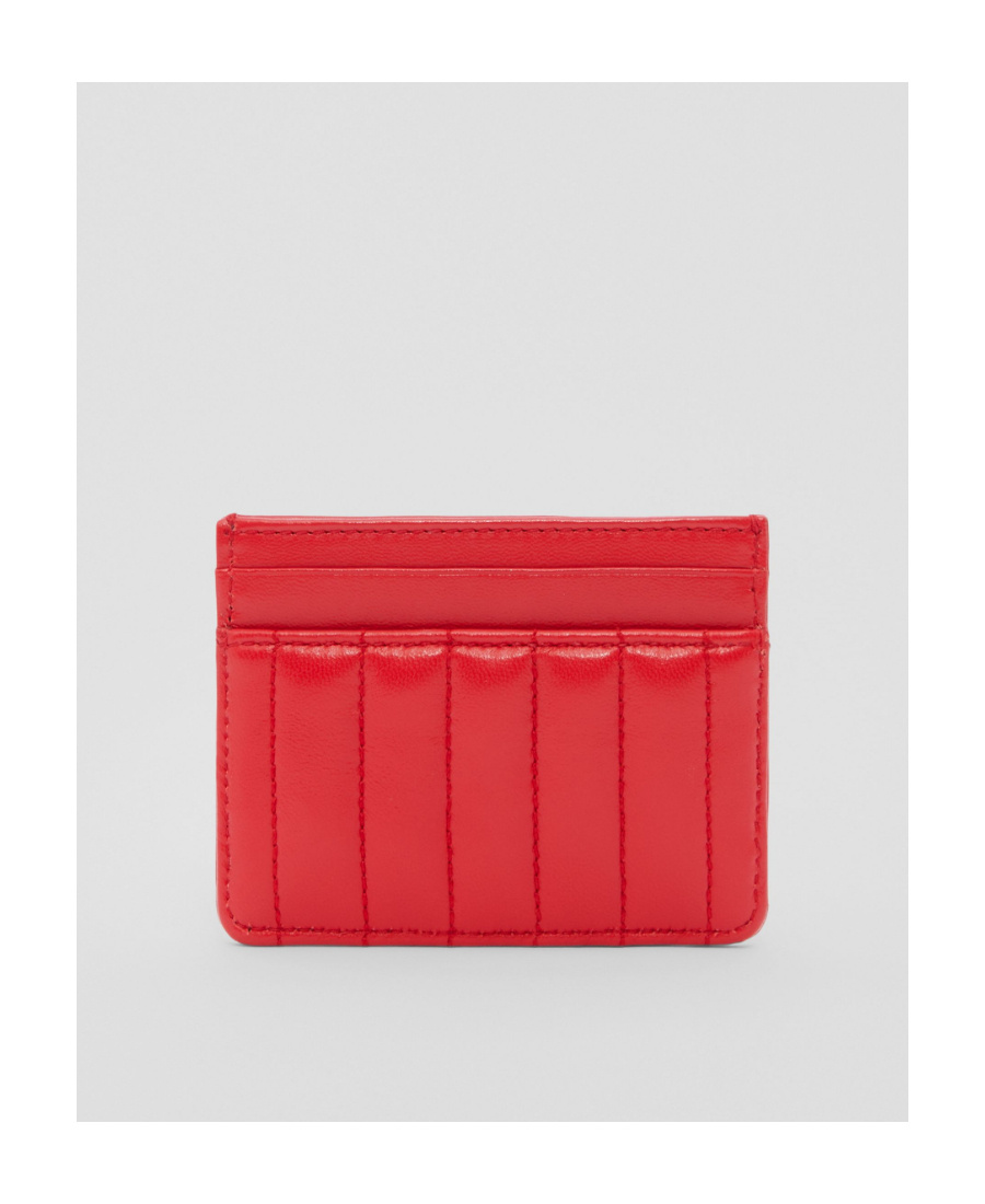 Burberry Lola Logo Plaque Quilter Cardholder In Red