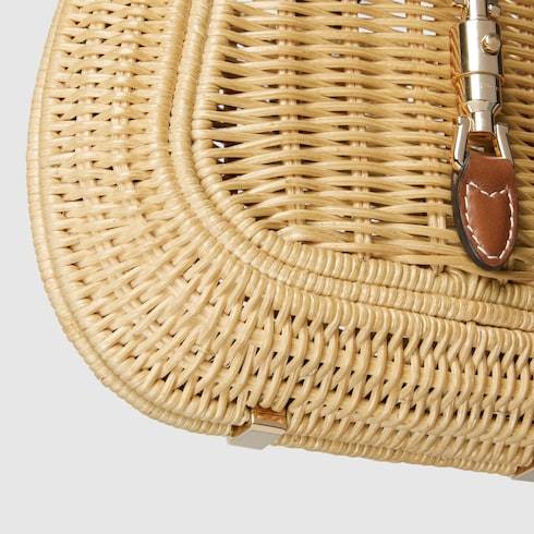 Gucci Jackie 1961 Wicker Medium Bag In Brown
