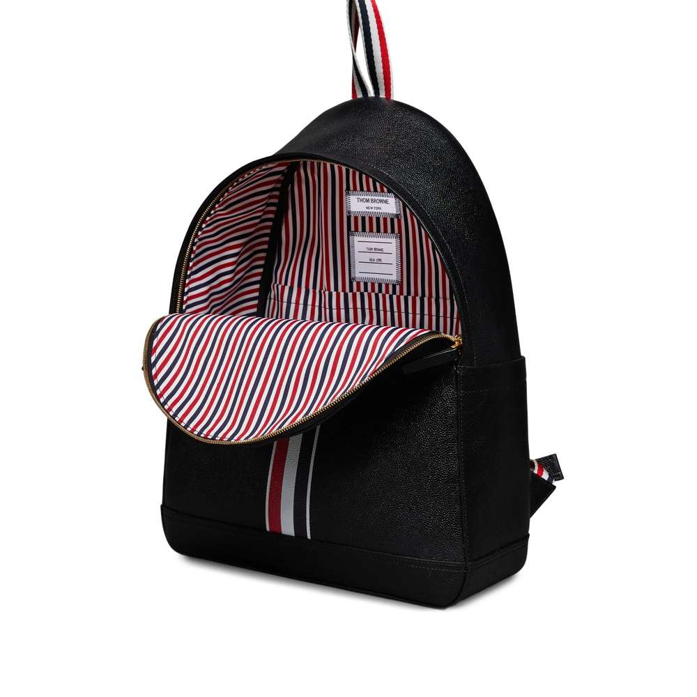 Thom Browne Black Rwb Stripe Backpack