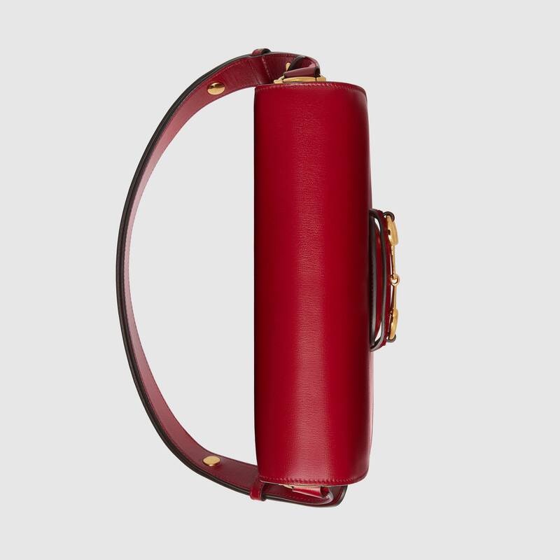 Shop Gucci 1955 Horsebit Shoulder Bag In Red
