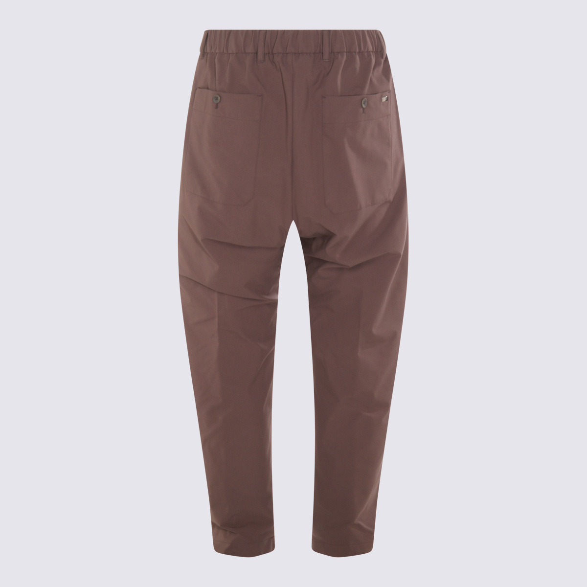 Herno Belt Loop Casual Pants In Brown