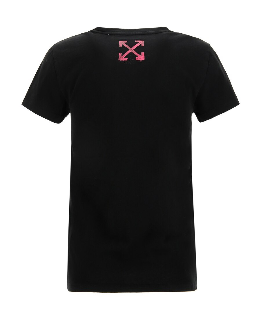 Off-white Logo Printed T-shirt In Black