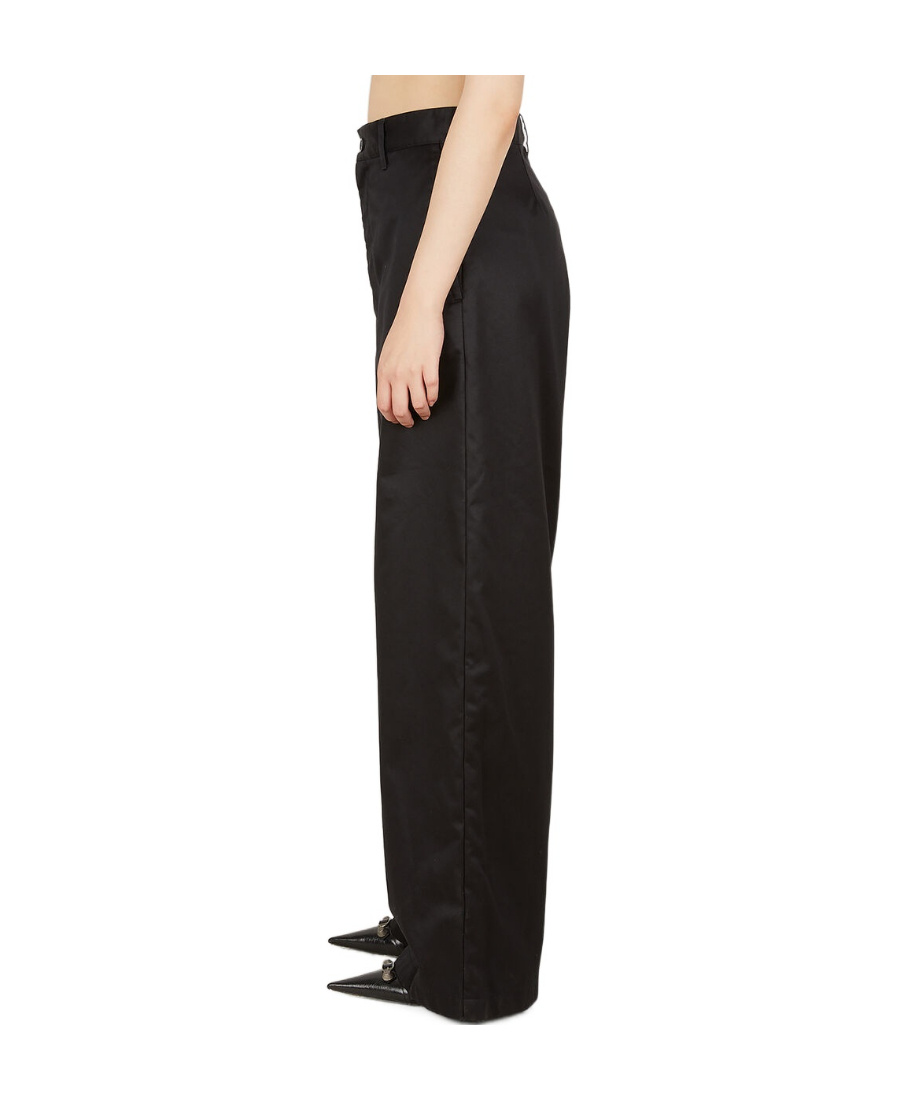 Balenciaga Drop-crotch Wide-leg Trousers In Black