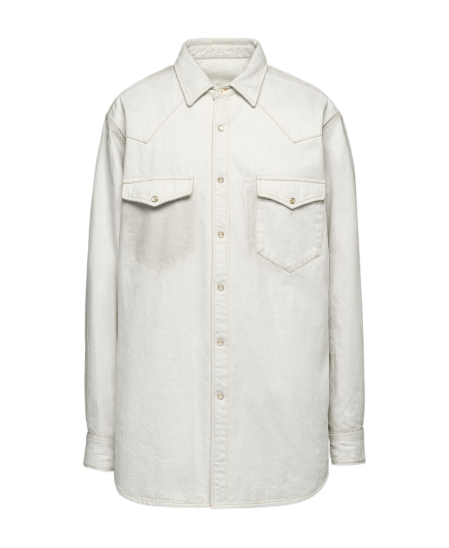 Maison Margiela Denim Shirt Jacket In White