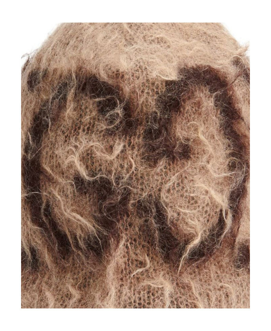 Gucci Logo-print Beanie Hat In Nude