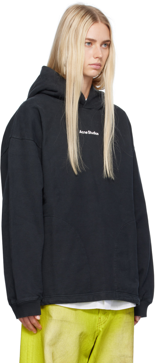 Acne Studios Long-sleeved Hoodie In Black