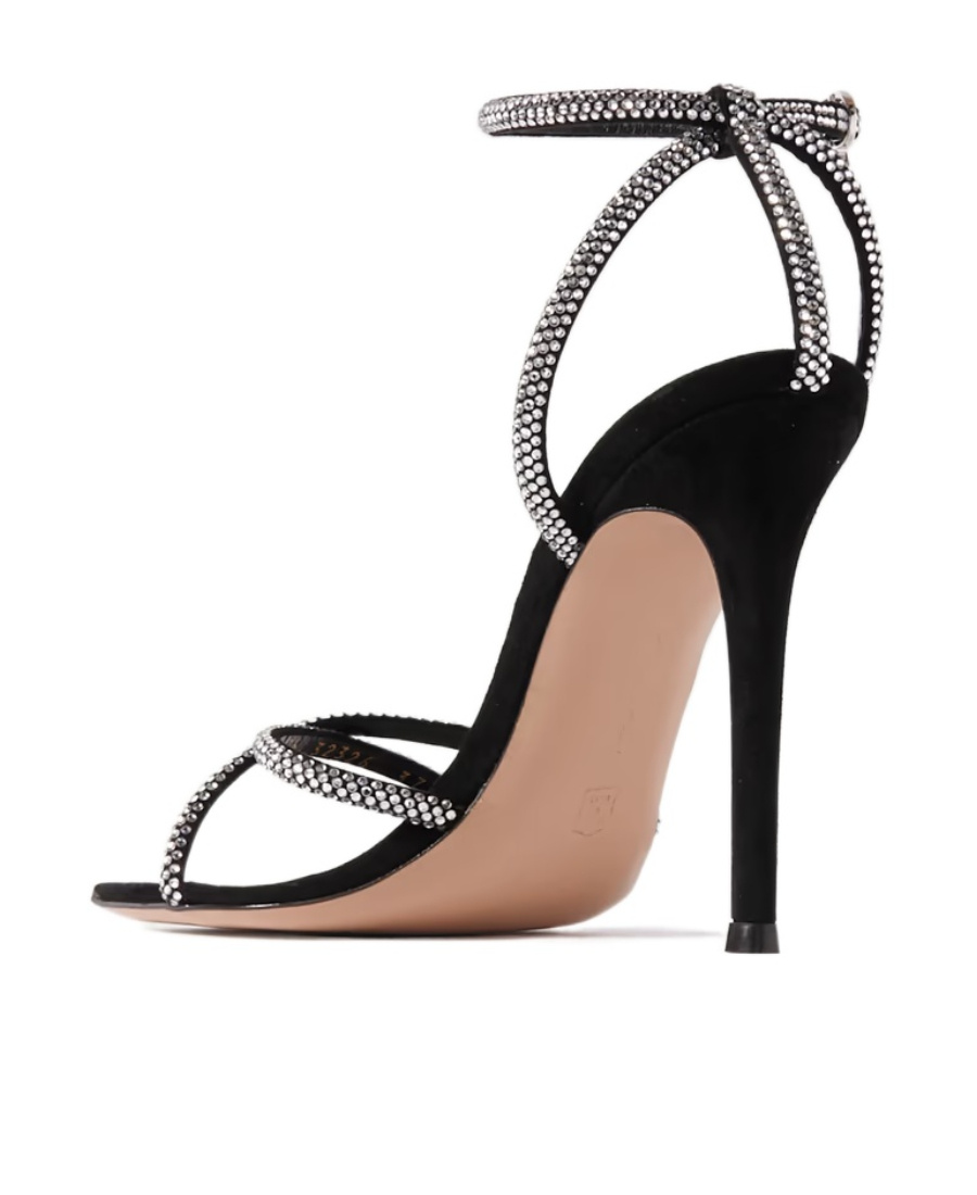 Gianvito Rossi Embellished Heeled Sandals In Black