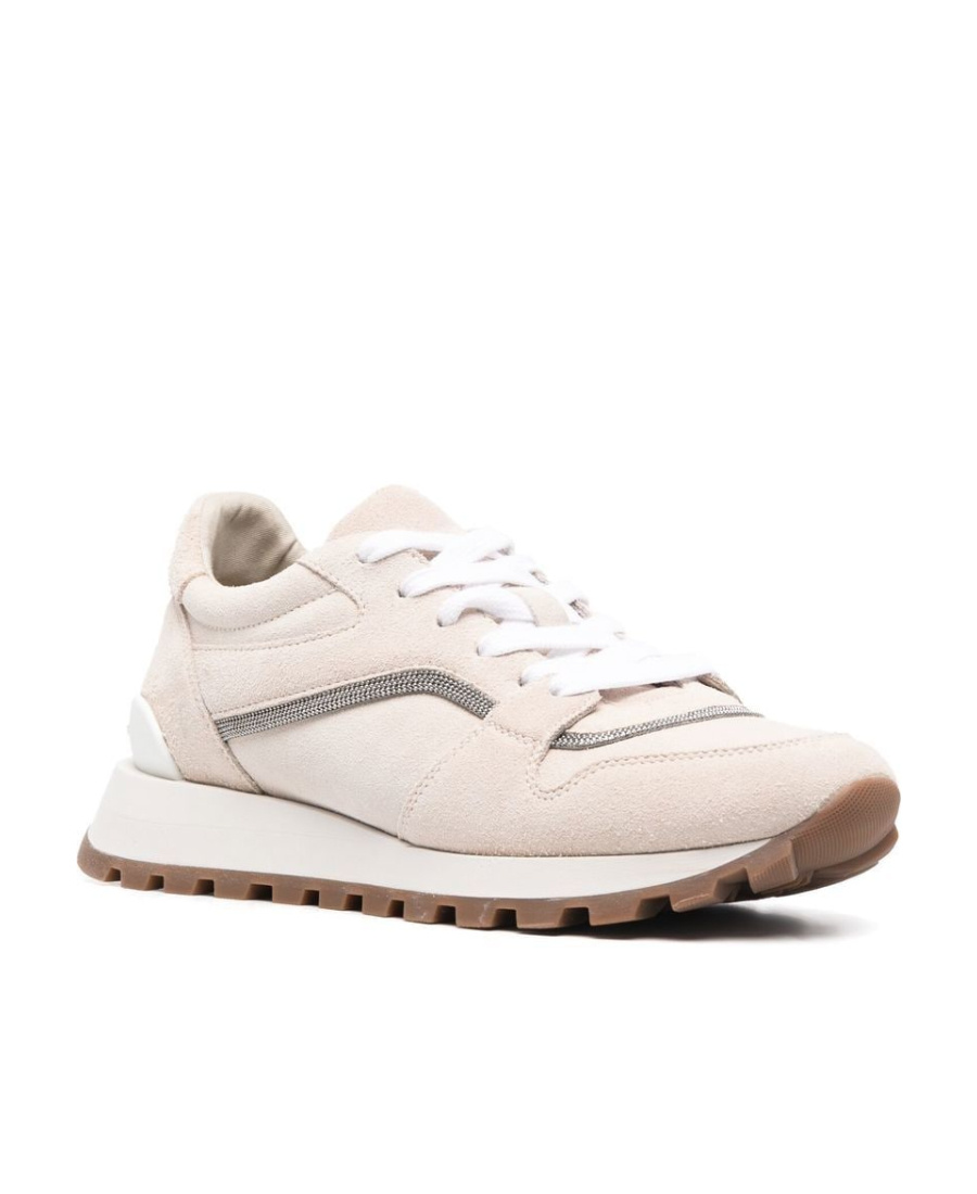 Brunello Cucinelli 20mm Suede Low-top Sneakers In Nude