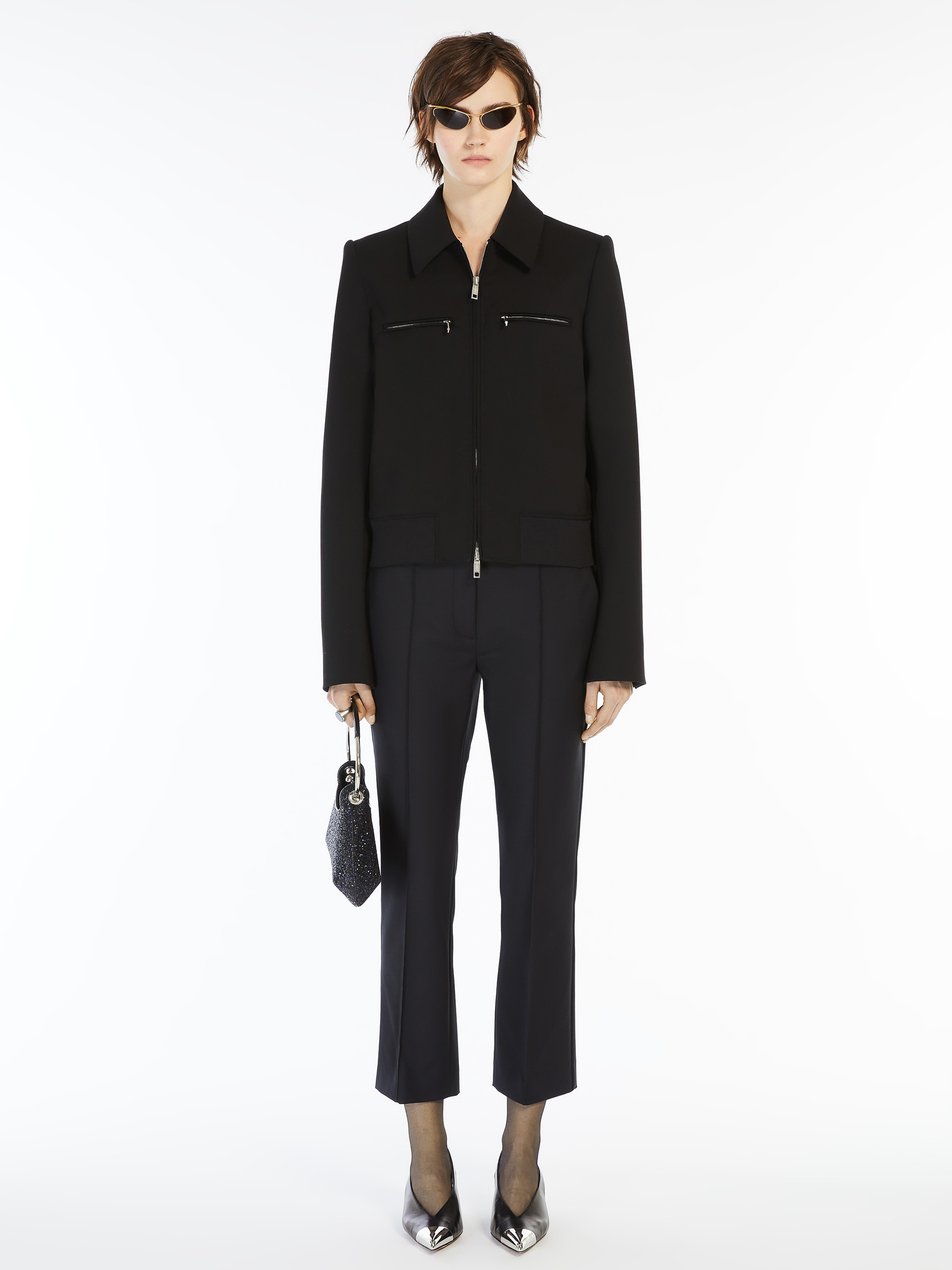 Sportmax Low-rise Bell Bottoms In Black