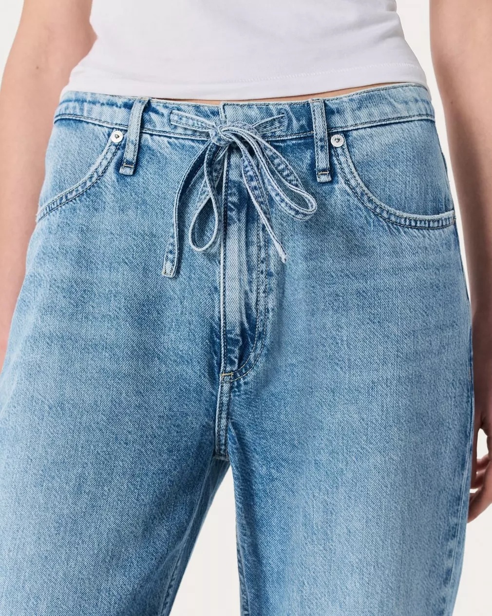 Rag & Bone Ultra Featherweight Phoebe Drawstring Jeans In In Tildn In Blue