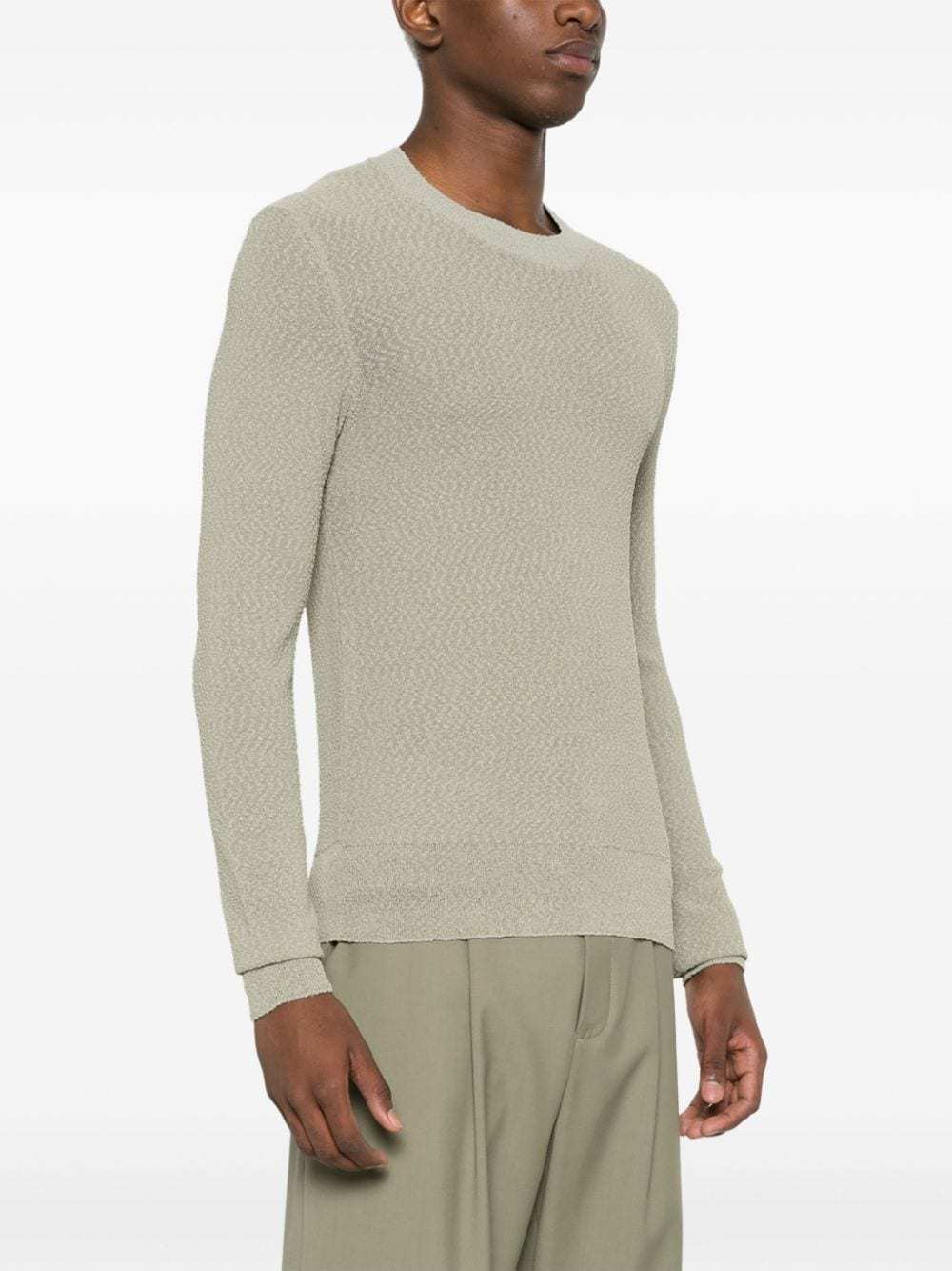 Ami Alexandre Mattiussi Long-sleeved Sweater In Nude