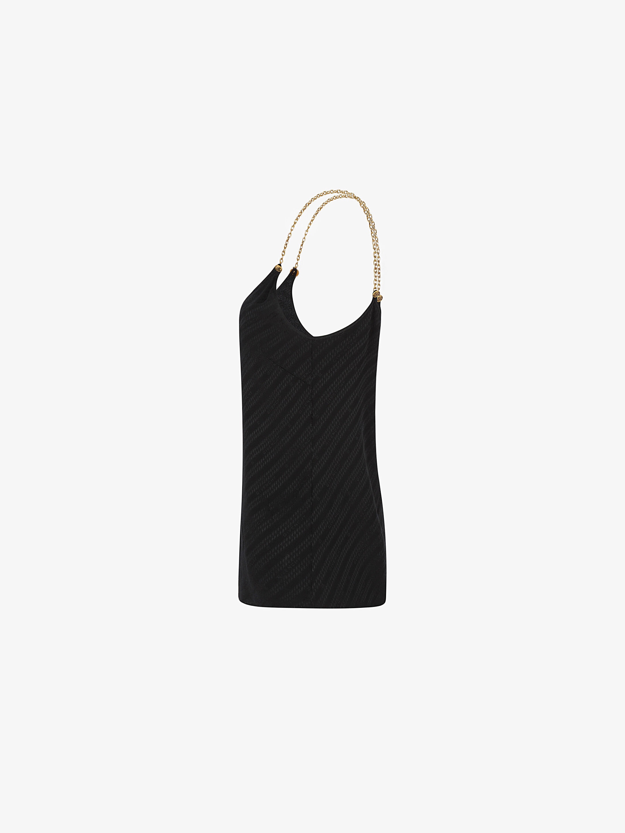 Givenchy Chain Strap Silk Camisole In Black