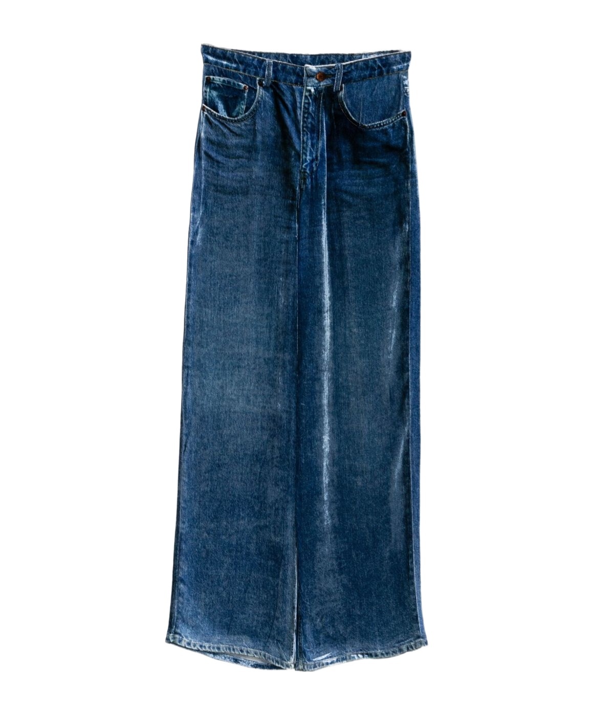 Pierre-louis Mascia Denim Print Trousers In Blue