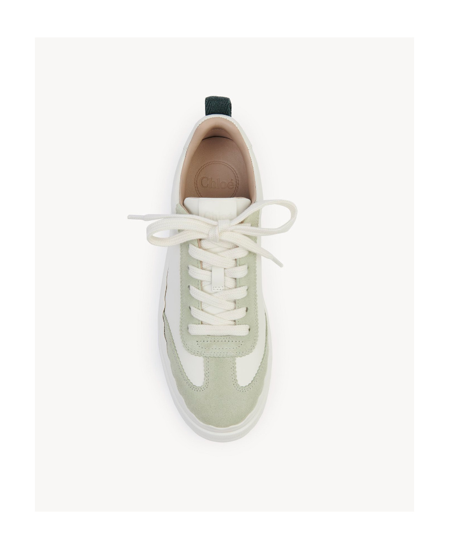 Chloé Low Lace-up Sneakers In White
