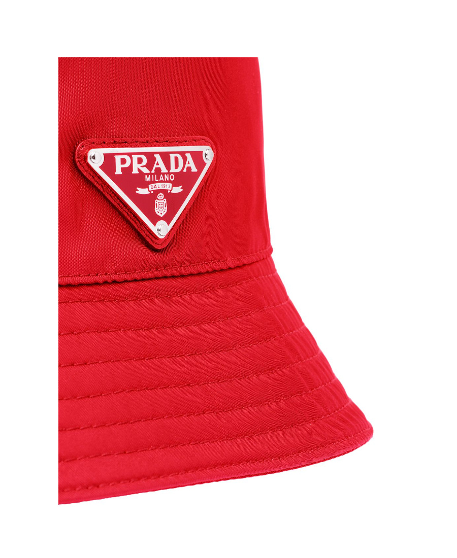 Prada Reversible Nylon Hat In Red