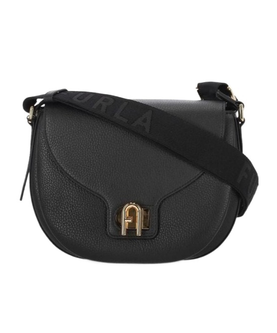 Shop Furla Lotus Crossbody Bag In Black