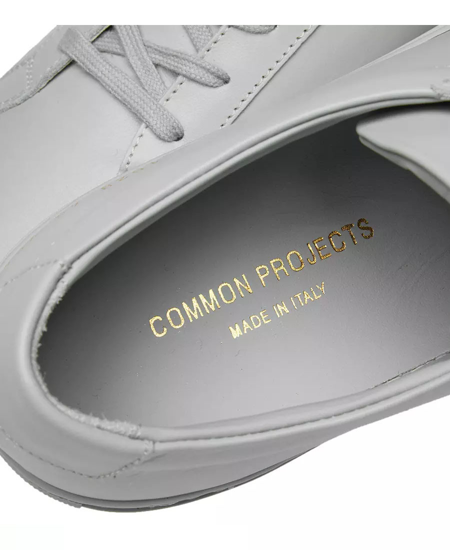 Common Projects Low-top Sneakers With Smooth Leather Upper In Gray