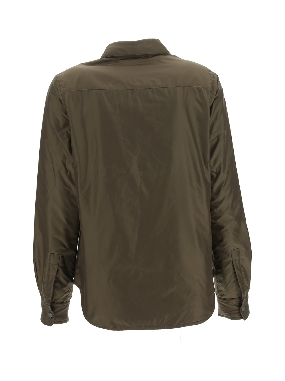 Aspesi Long Sleeved Press Stud Shirt Jacket In Black