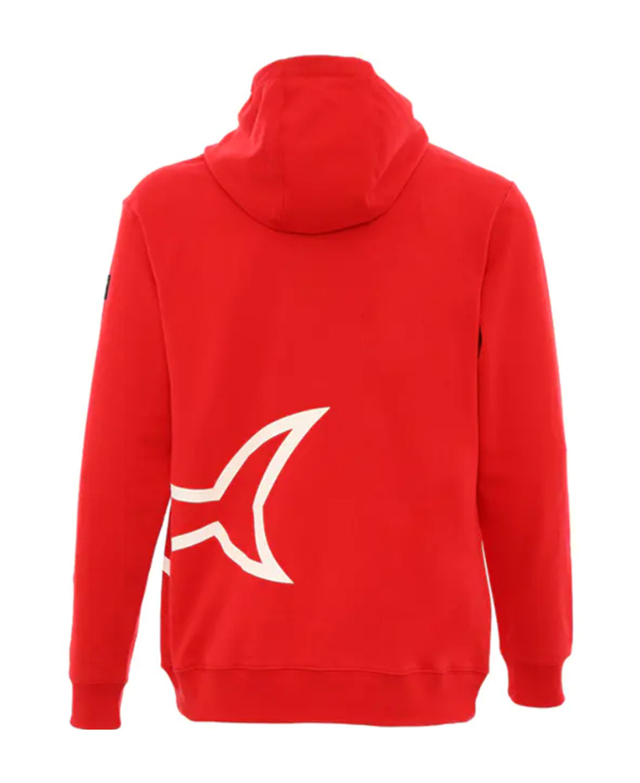 Shop Paul & Shark Pull Rope Hooded Sweater In Red