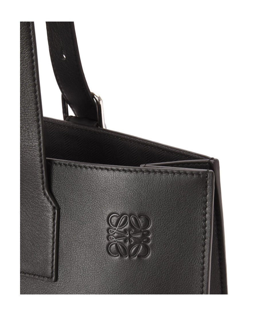 Loewe Mini Puzzle Leather Shoulder Bag In Black