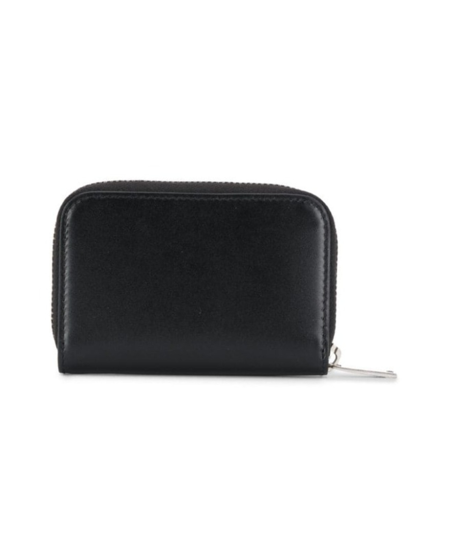 Saint Laurent Ysl Logo Zipped Purse In Black