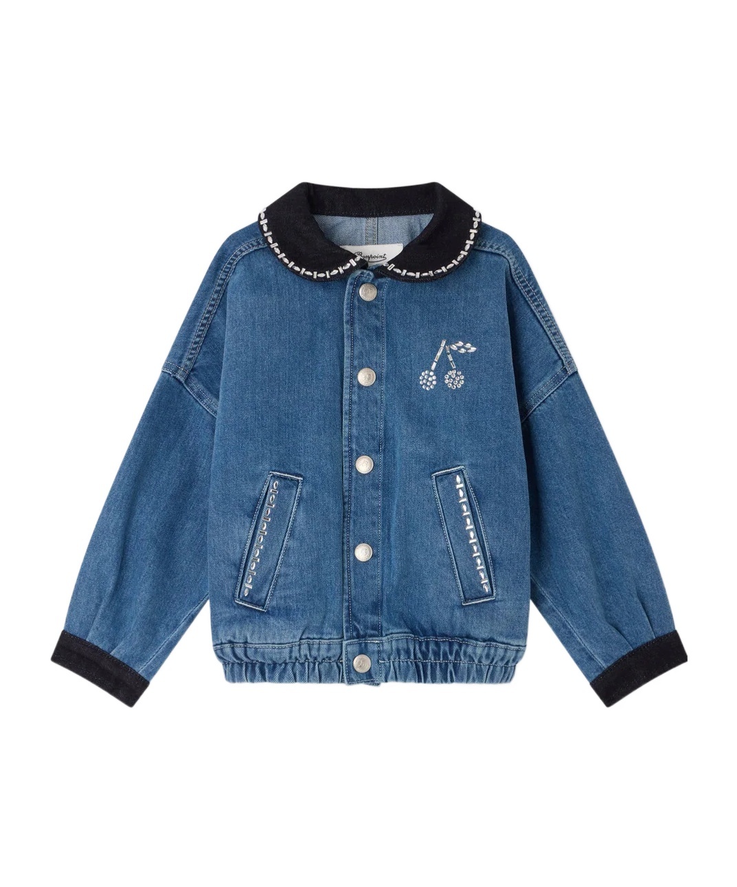 Bonpoint Long Sleeve Denim Jacket In Blue