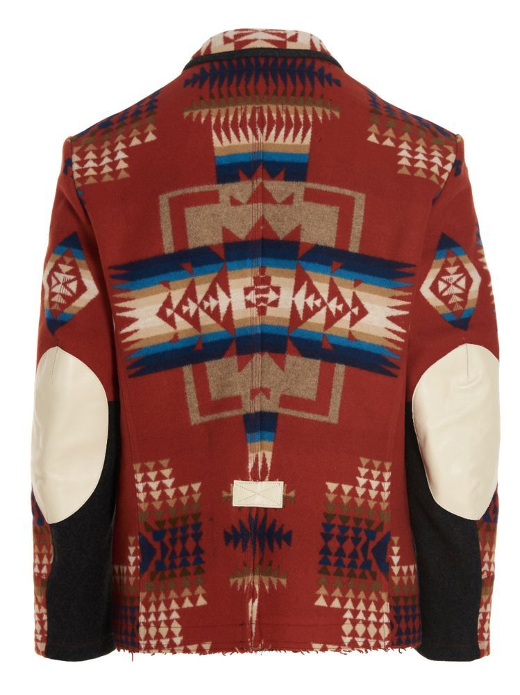 Junya Watanabe 'native Pendleton' Single Breast Jacket In Red