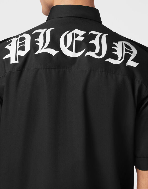 Philipp Plein A Short Sleeved Shirt In Black