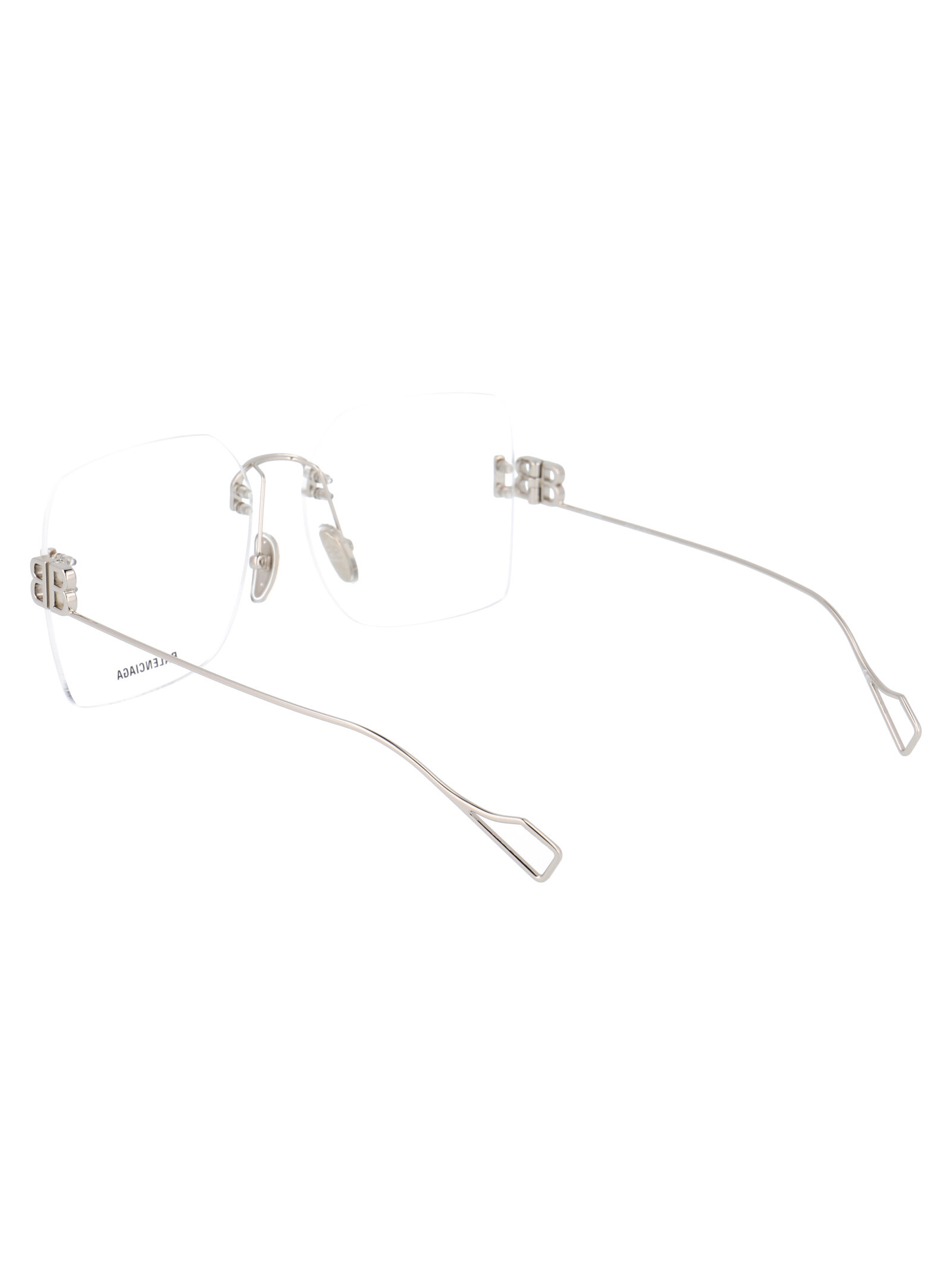 Balenciaga Bb Rimless Glasses In White