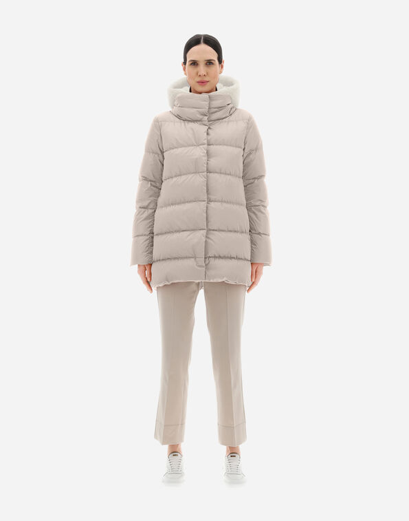 Herno Hooded Padded Puffer Jacket In Nude