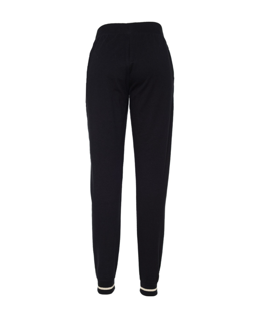 EA7 LOGO-PRINT TAPERED TRACK PANTS