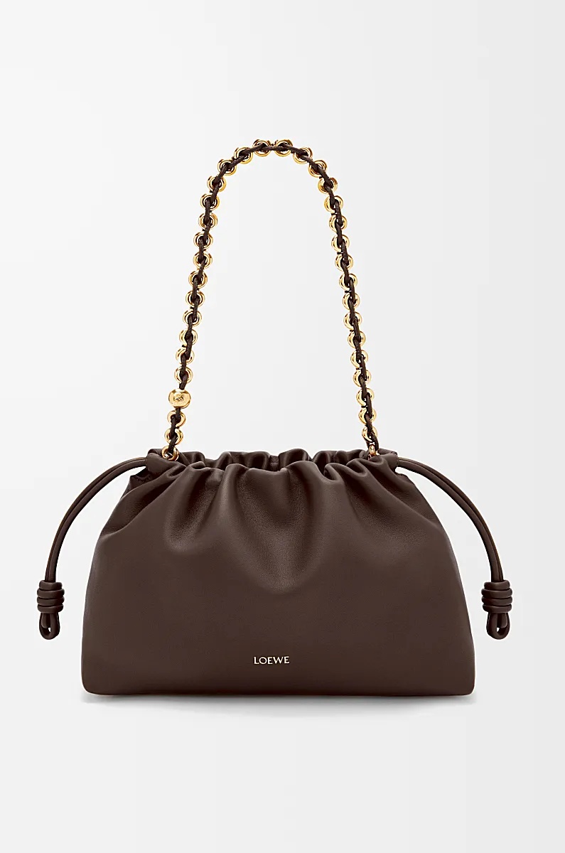 Loewe Medium Flamenco Purse Shoulder Bag In Soft Nappa In Brown