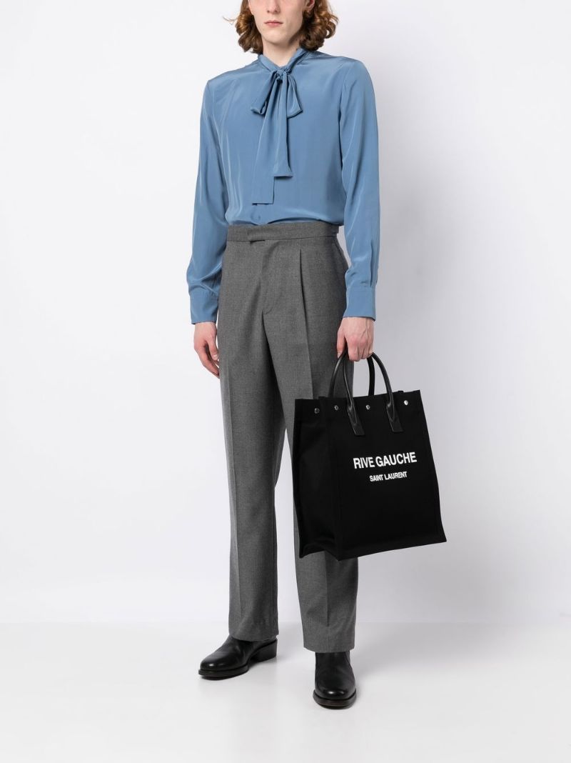 Saint Laurent Men Rive Gauche Tote Bag In Black