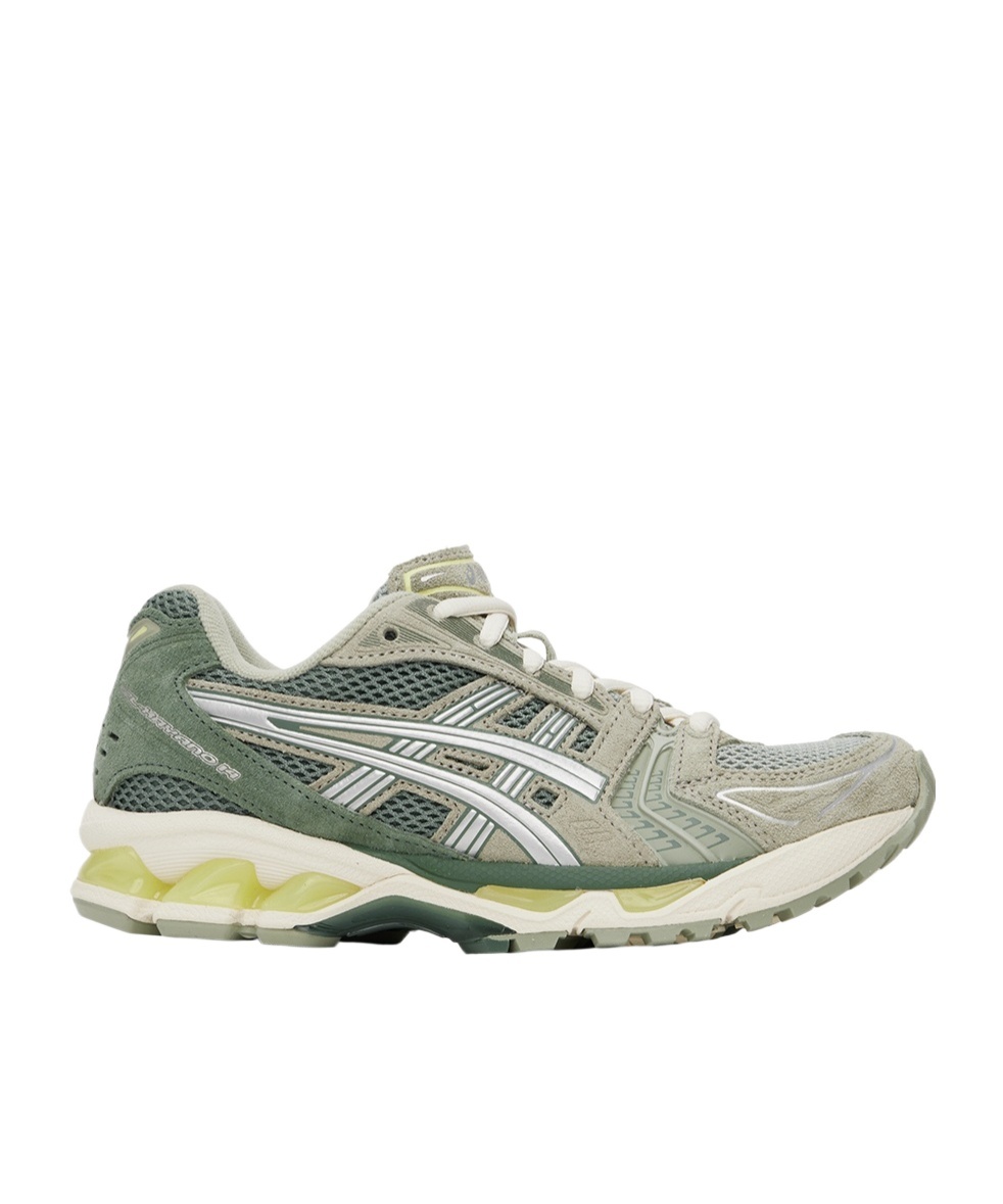 Asics Gel Kayano 14 "olive Grey Pure Silver" Sneakers In White
