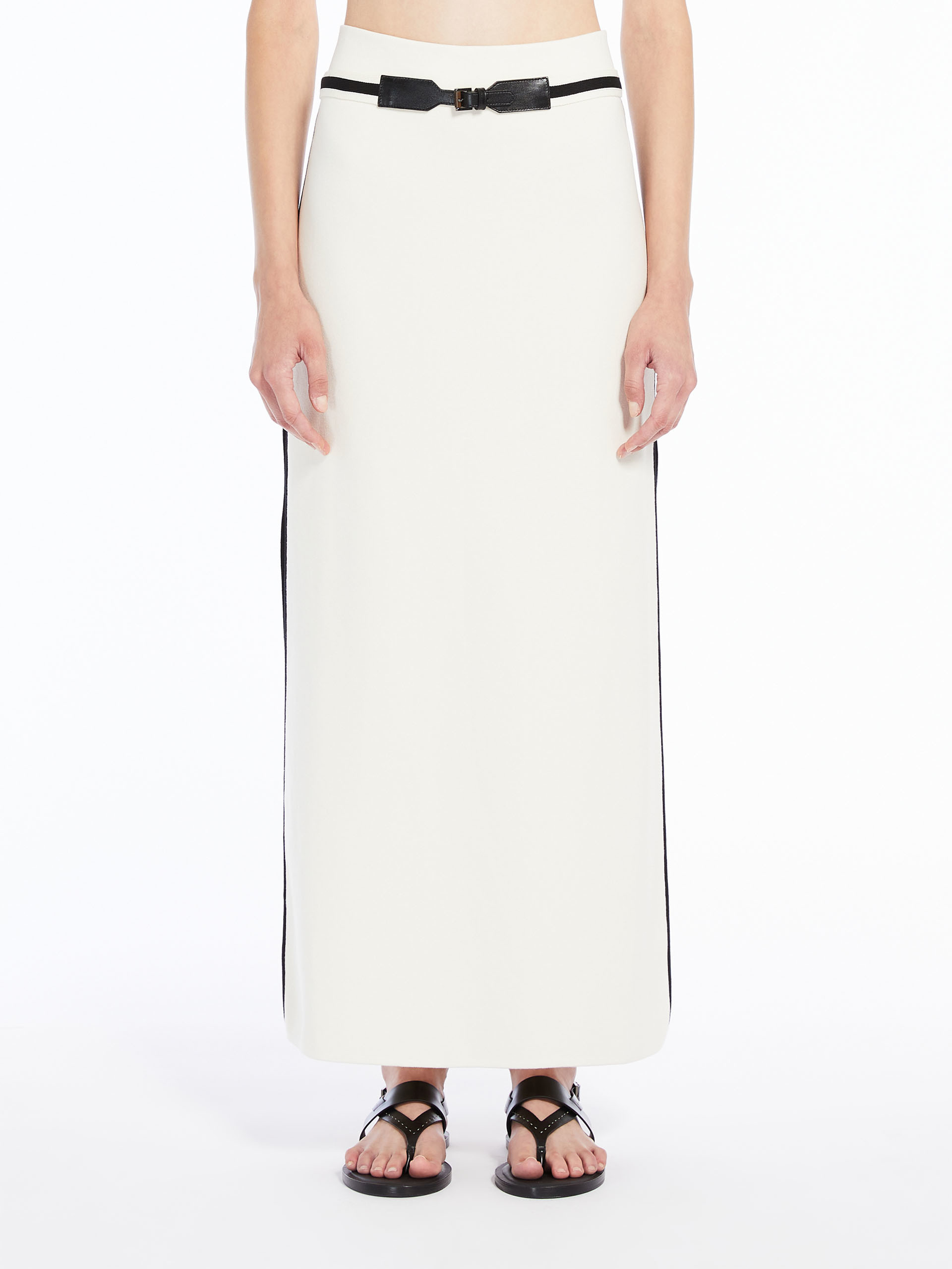 Max Mara Trumpet Skirt In White