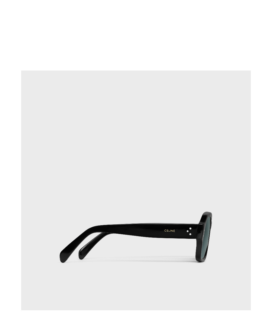 Celine Logo Square Frame Sunglasses In Gray