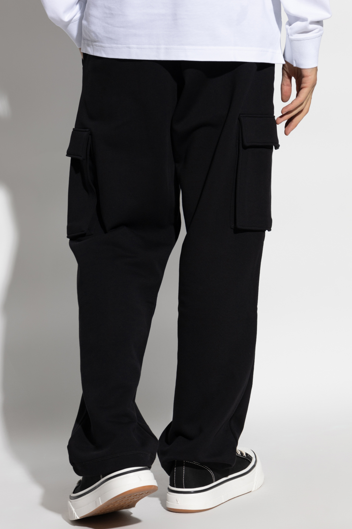 Moschino Logo Patch Track Pants In Black