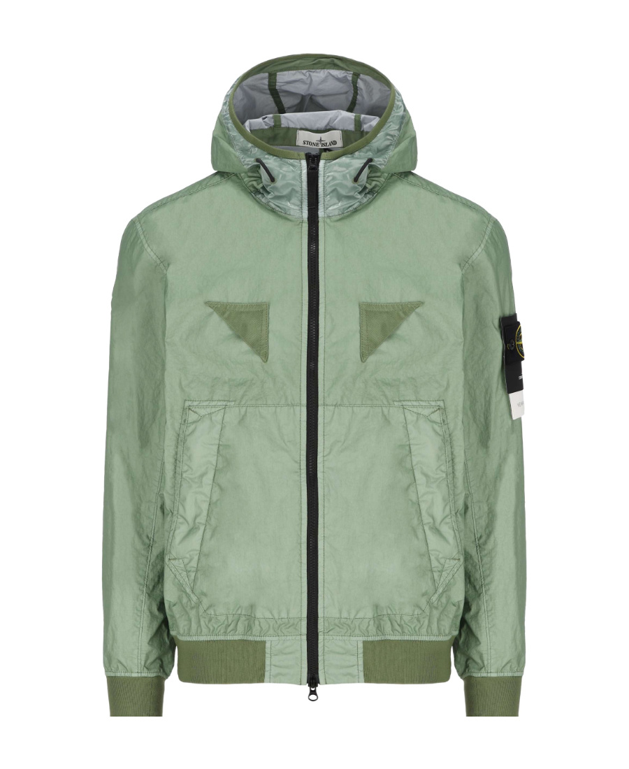 Stone Island Logo-patch Lightweight Jacket In Green