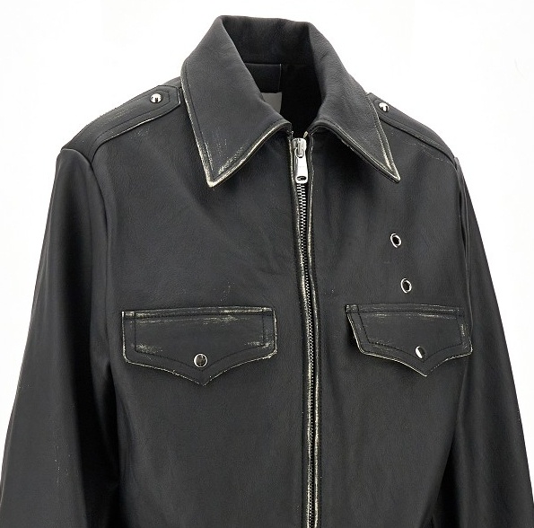 Coperni Long-sleeved One-piece Leather Jacket In Black