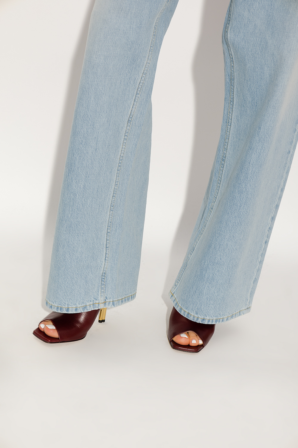 Bottega Veneta Grape Nappa Leather Knot Mules In Brown