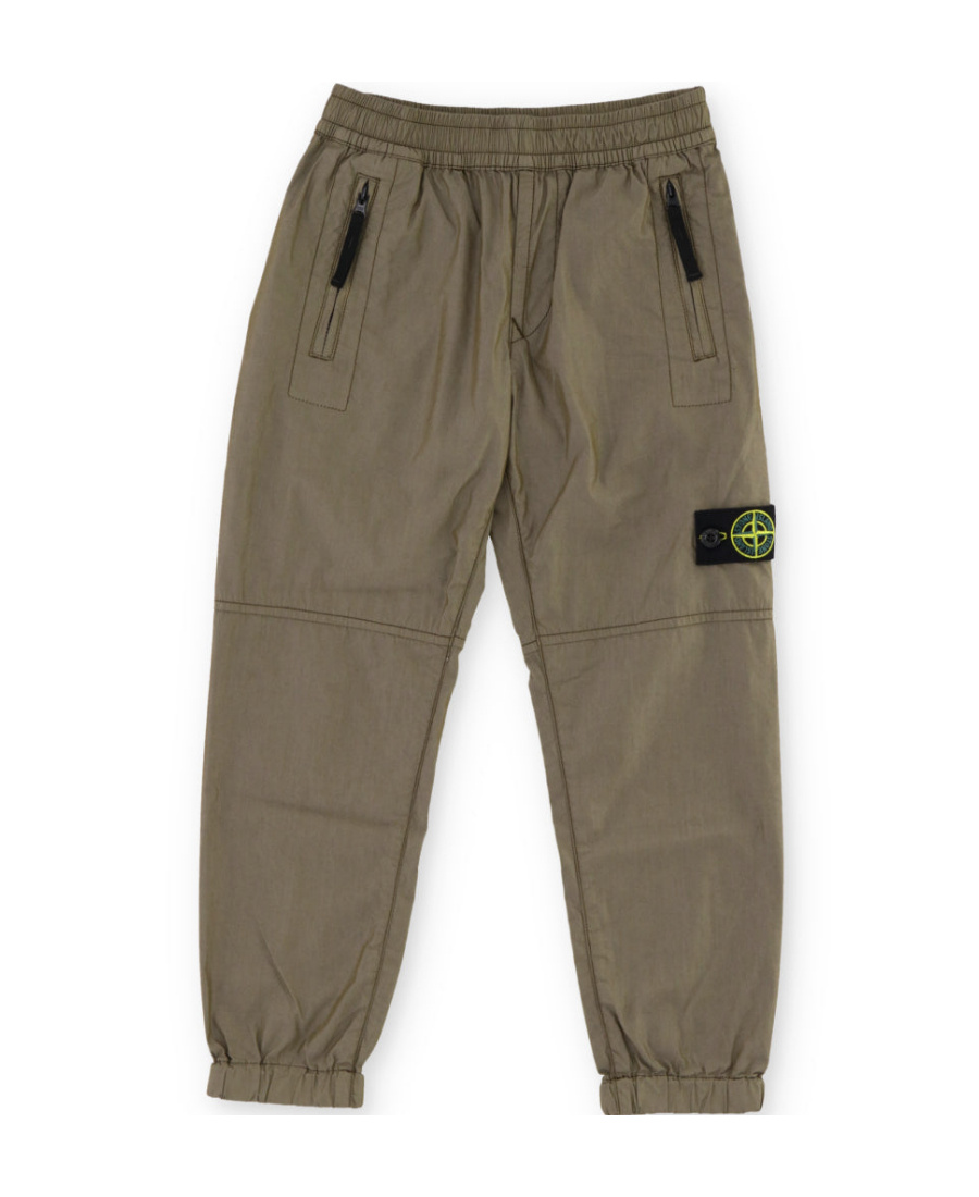 Stone Island Compass-patch Track Pants In Green