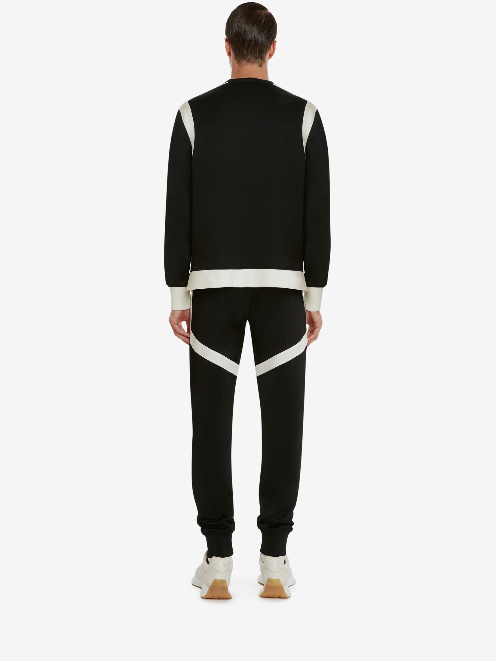 Alexander Mcqueen Two-tone Panelled Sweatshirt In Black