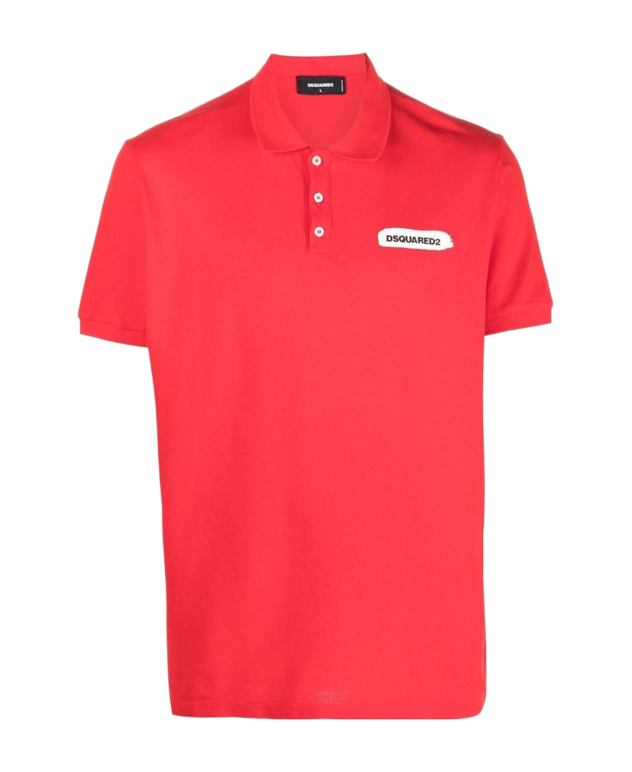 Dsquared2 Logo Polo Shirt In Orange