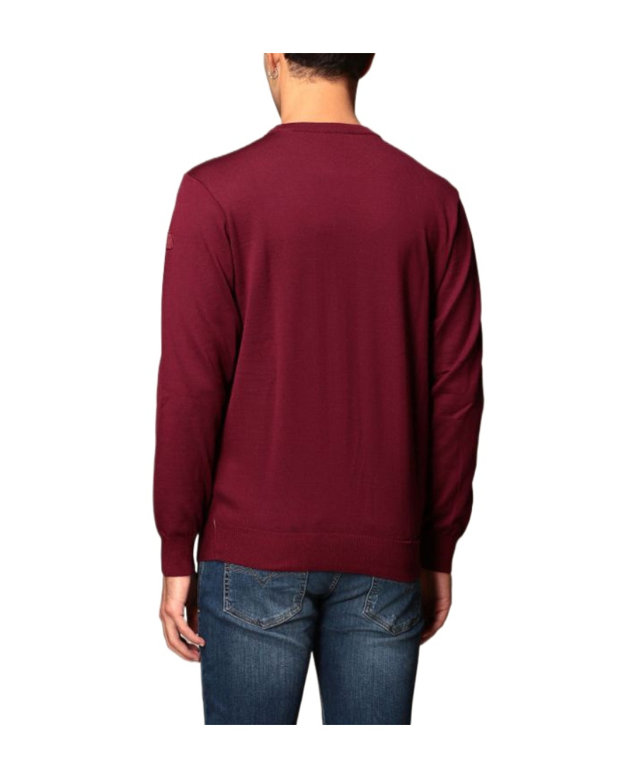 Paul & Shark Round-neck Long-sleeved Pullover In Red