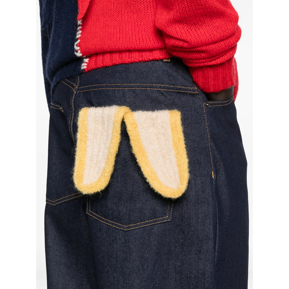 Charles Jeffrrey Loverboy Cuffed Jeans In Blue