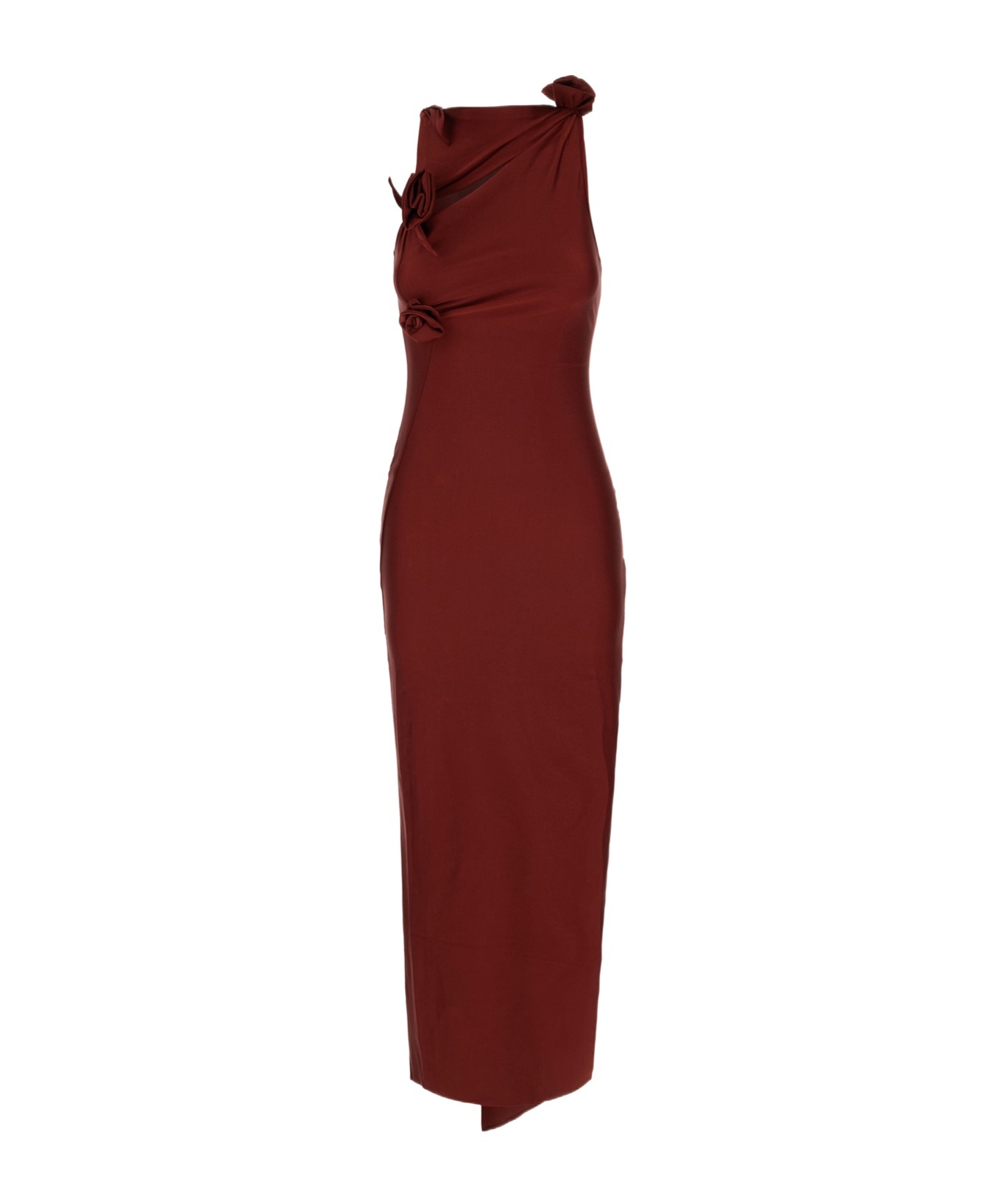 Coperni Burgundy Stretch Nylon Dress In Red