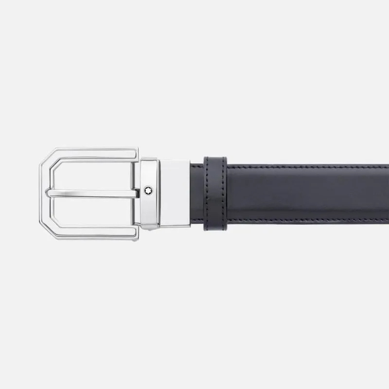 Montblanc Logo Buckle Belt In Black